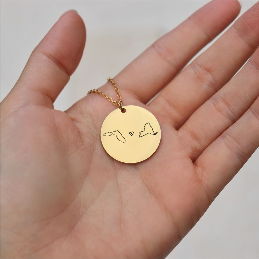 New ✨ Long Distance State Coin Necklace - Picture 5 of 8